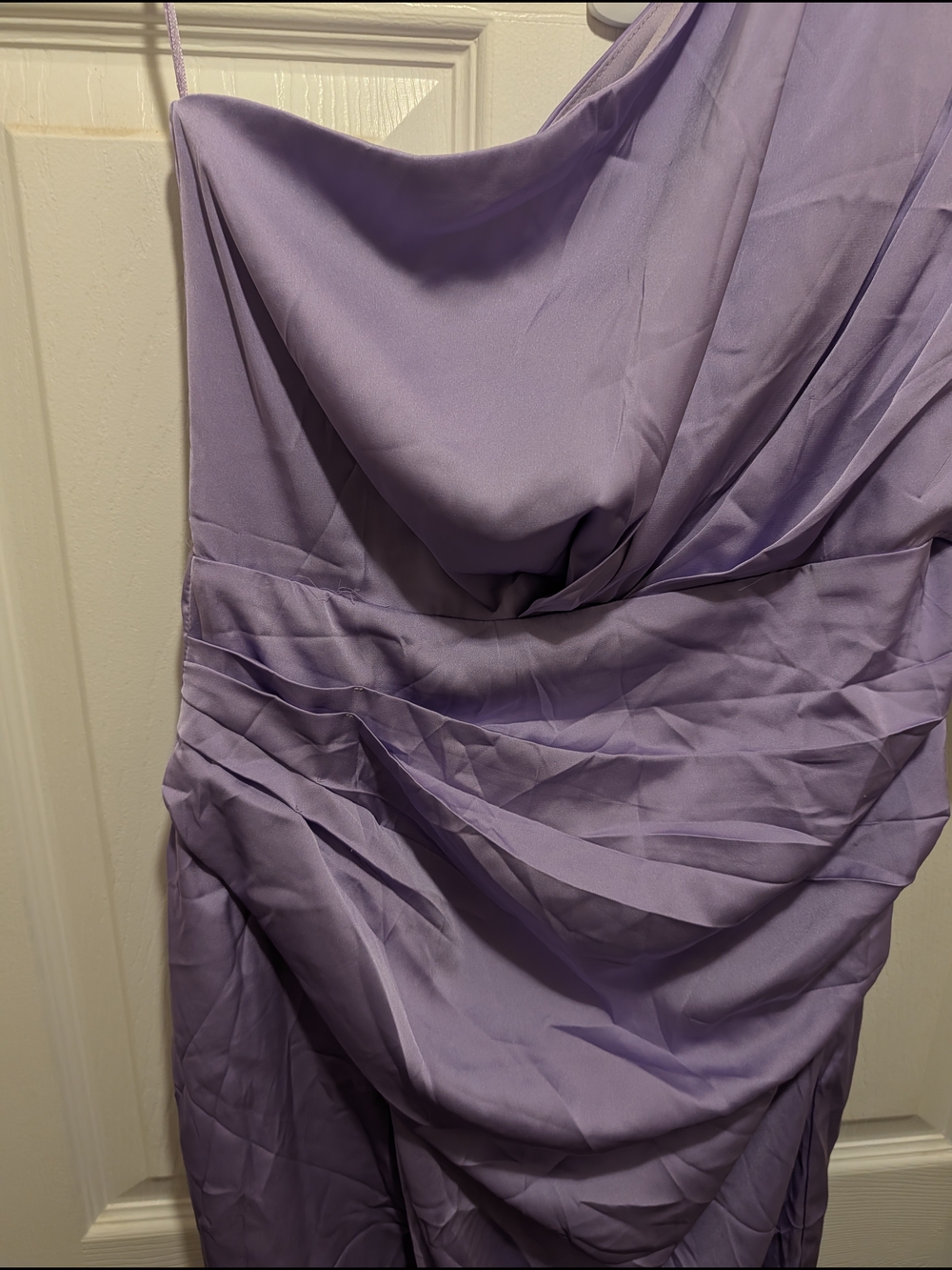 DO+BE Lavender One-Shoulder Draped Formal Dress - Picture 4 of 9